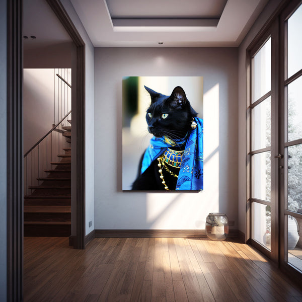 Egyptian Black Cat Art  | MusaArtGallery™