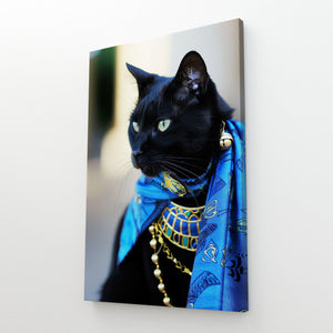 Egyptian Black Cat Art  | MusaArtGallery™