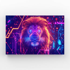 Electric Aura Lion Wall Art | MusaArtGallery™