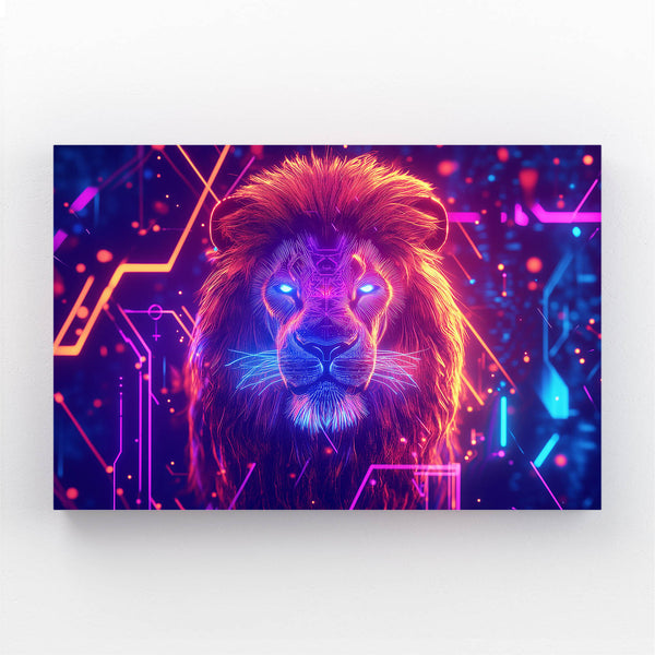 Electric Aura Lion Wall Art | MusaArtGallery™