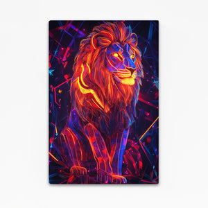 Electric Blaze Lion Wall Art | MusaArtGallery™