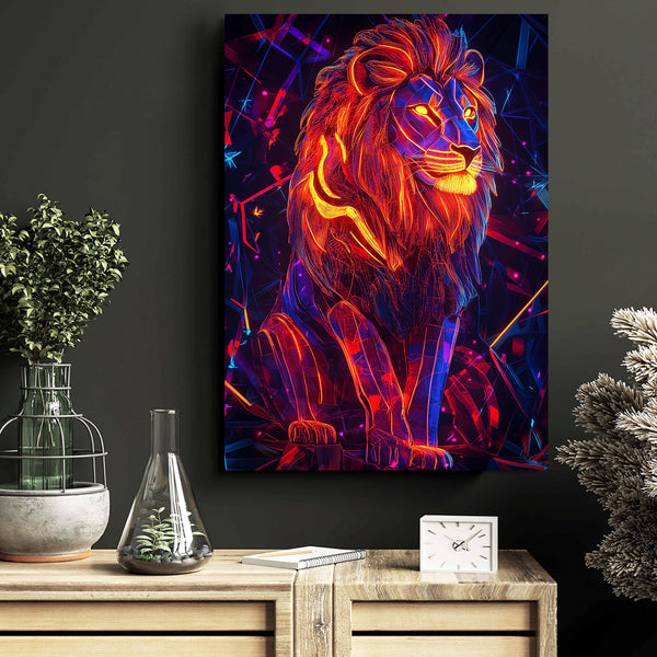 Electric Blaze Lion Wall Art | MusaArtGallery™