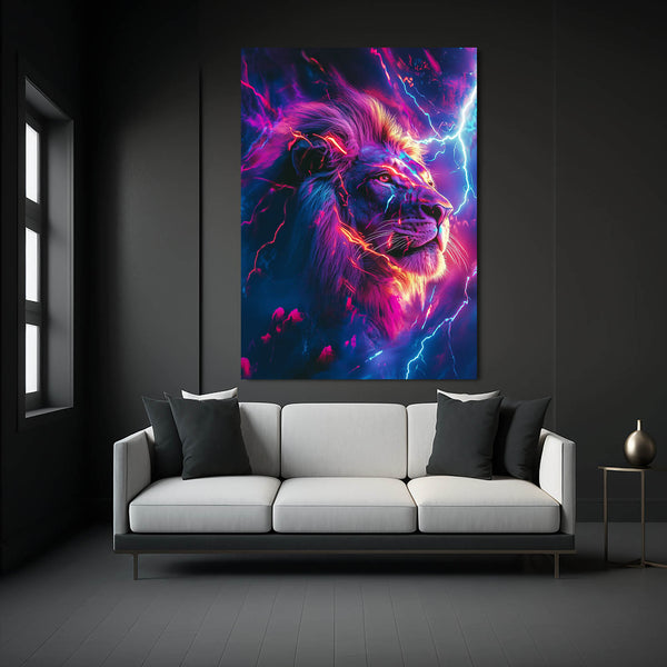 Electric Lion Wall Art | MusaArtGallery™