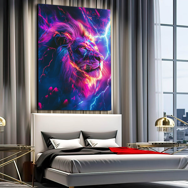 Electric Lion Wall Art | MusaArtGallery™