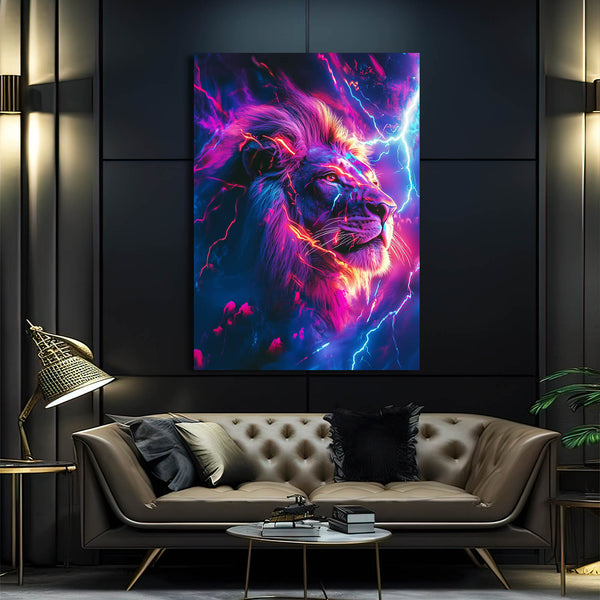 Electric Lion Wall Art | MusaArtGallery™