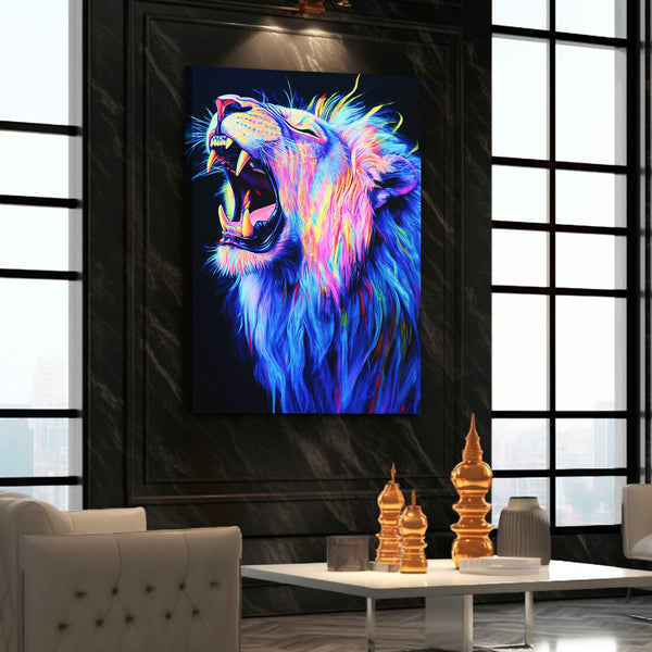 Electric Roar Lion Wall Art | MusaArtGallery™