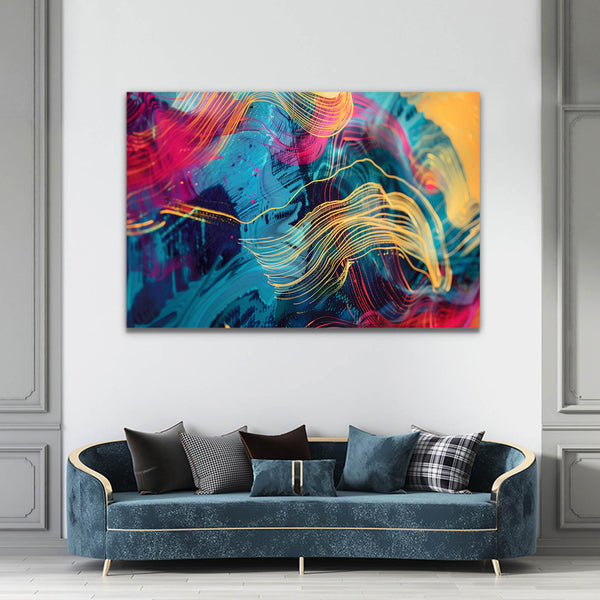 Electric Waves Abstract Art | MusaArtGallery™