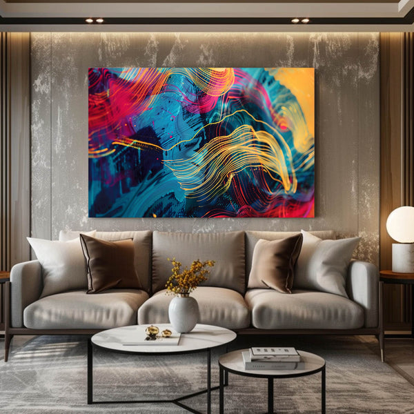 Electric Waves Abstract Art | MusaArtGallery™