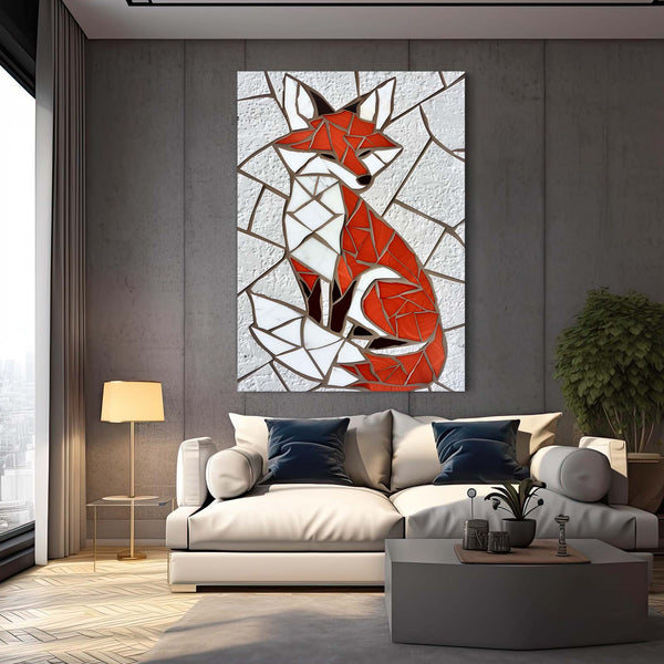 Elegant Geometric Fox Art | MusaArtGallery™