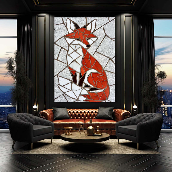 Elegant Geometric Fox Art | MusaArtGallery™