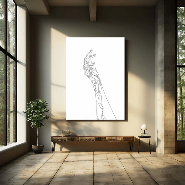 Elegant Hand Line Art | MusaArtGallery™