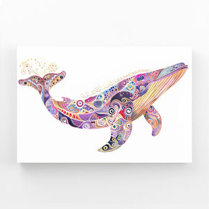 Elegant Patterned Whale Art | MusaArtGallery™