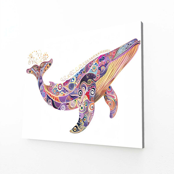 Elegant Patterned Whale Art | MusaArtGallery™