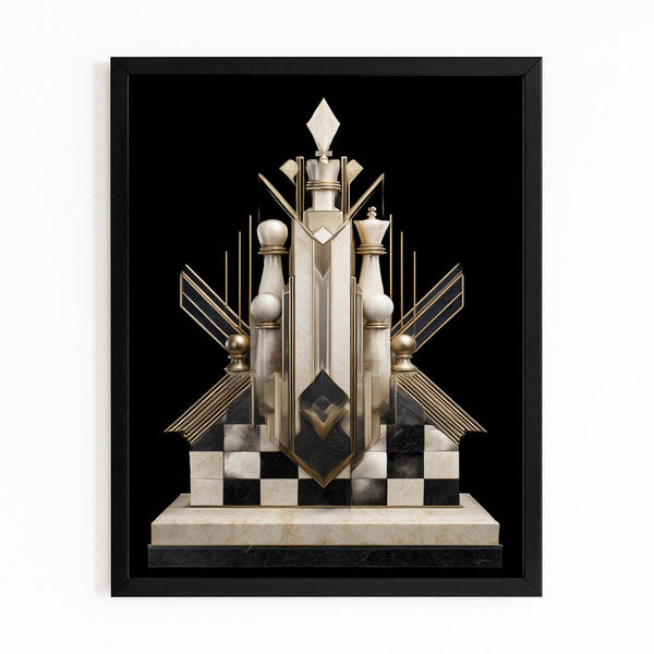 Elegant Queen Chess Piece Art