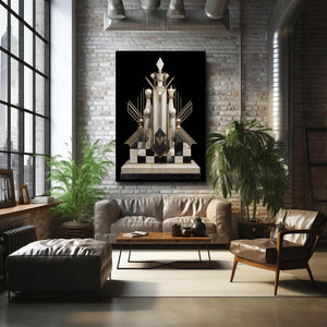 Elegant Queen Chess Piece Art