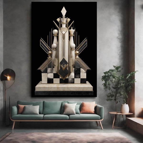Elegant Queen Chess Piece Art