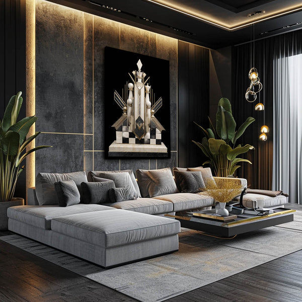 Elegant Queen Chess Piece Art