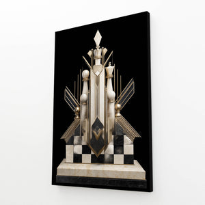 Elegant Queen Chess Piece Art