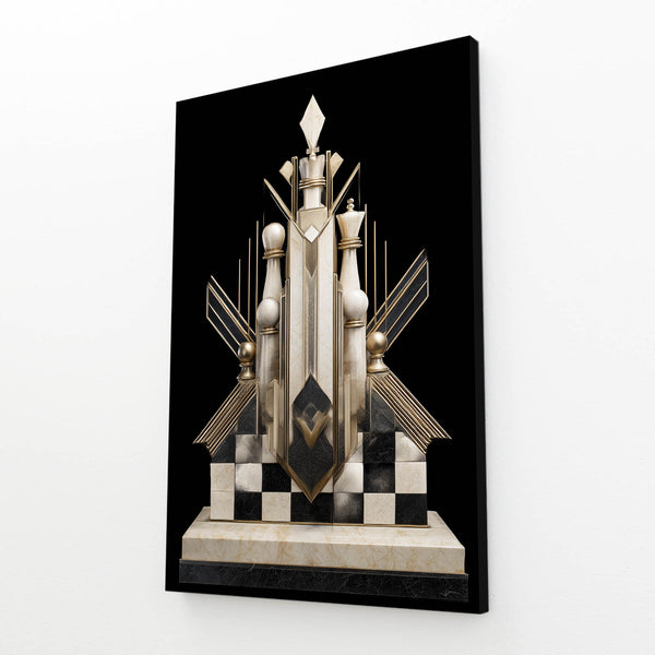 Elegant Queen Chess Piece Art