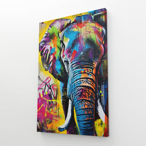 Elephant Art Colorful Canvas | MusaArtGallery™