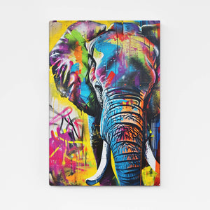 Elephant Art Colorful Canvas | MusaArtGallery™