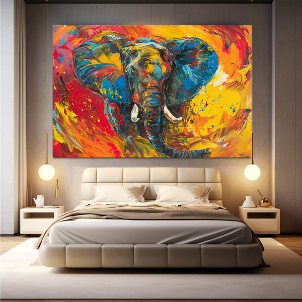 3D Colored Elephant Art | MusaArtGallery™