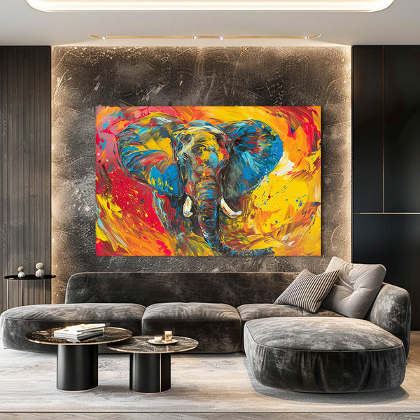 3D Colored Elephant Art | MusaArtGallery™