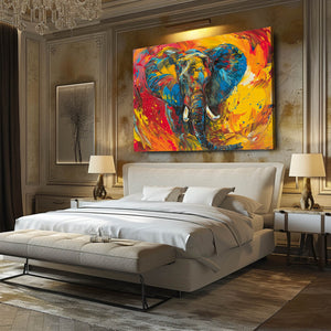 3D Colored Elephant Art | MusaArtGallery™