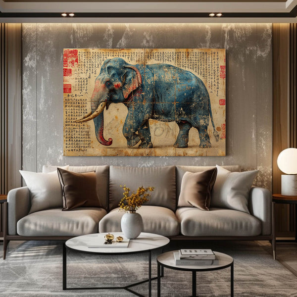 Abstract Elephant Art Canvas | MusaArtGallery™