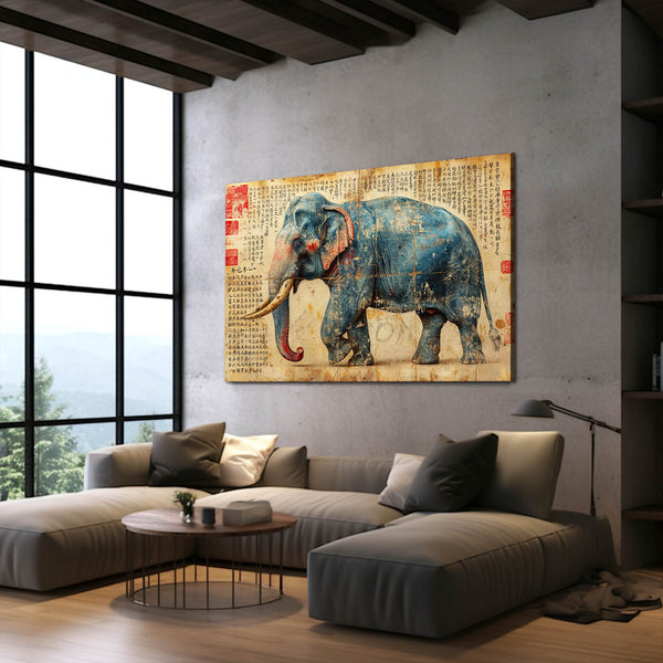 Abstract Elephant Art Canvas | MusaArtGallery™