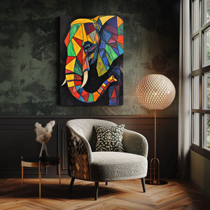 Elephant Colorful Head Art | MusaArtGallery™
