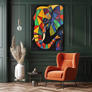 Elephant Colorful Head Art | MusaArtGallery™