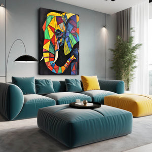 Elephant Colorful Head Art | MusaArtGallery™