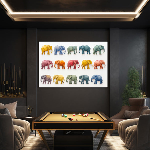 Elephant Colorful Wall Art | MusaArtGallery™