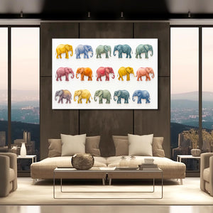 Elephant Colorful Wall Art | MusaArtGallery™