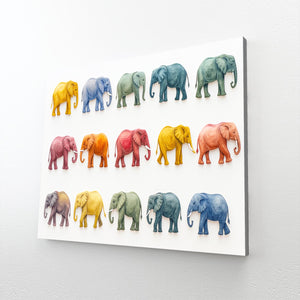 Elephant Colorful Wall Art | MusaArtGallery™