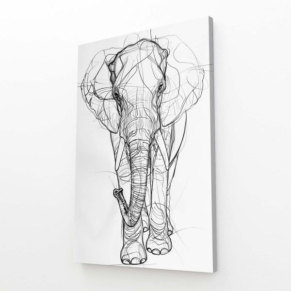 Elephant Majesty Line Art | MusaArtGallery™