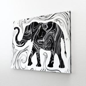 Elephant Wall Art Black And White | MusaArtGallery™