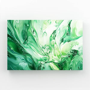 Emerald Bloom Green Abstract Art | MusaArtGallery™