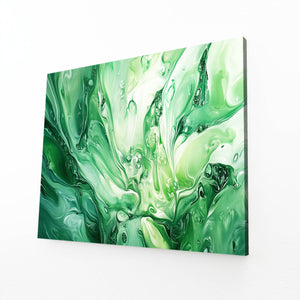 Emerald Bloom Green Abstract Art | MusaArtGallery™