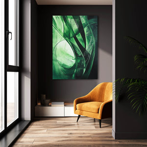 Emerald Flow Green Abstract Art | MusaArtGallery™