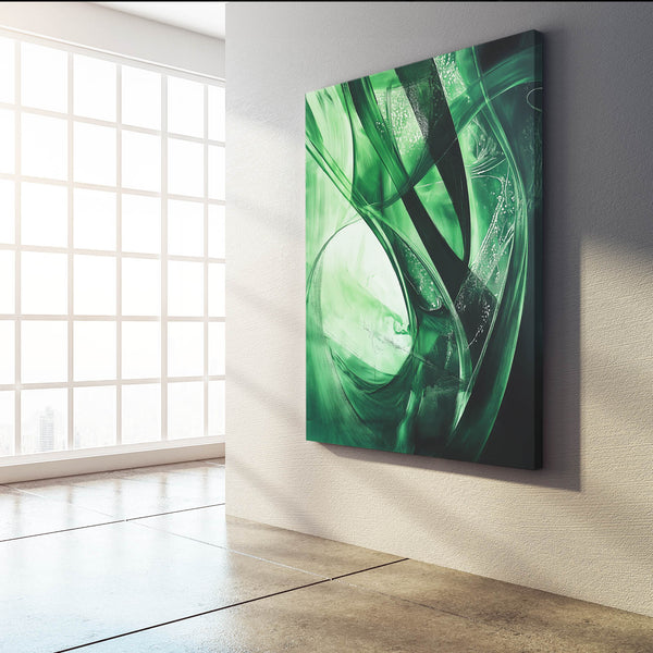 Emerald Flow Green Abstract Art | MusaArtGallery™