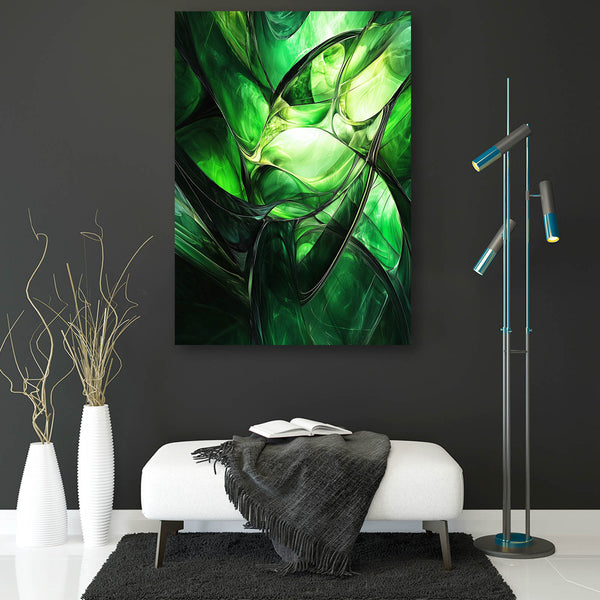 Emerald Fusion Green Abstract Art | MusaArtGallery™