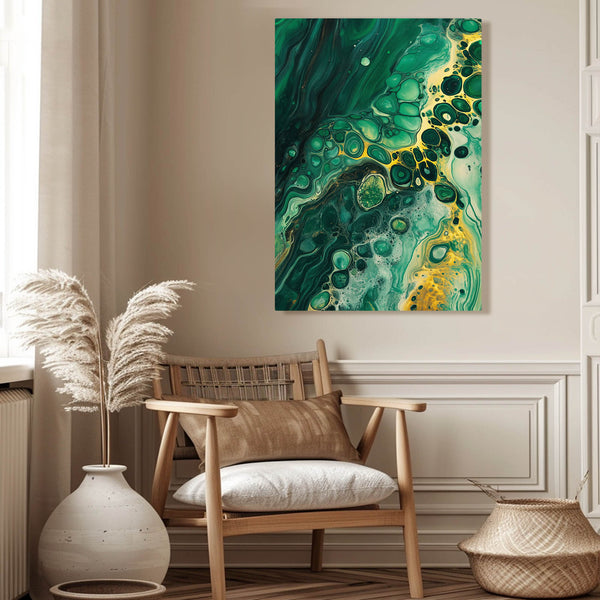 Emerald Harmony Green Abstract Art | MusaArtGallery™