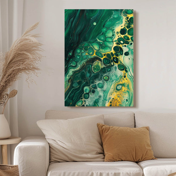 Emerald Harmony Green Abstract Art | MusaArtGallery™