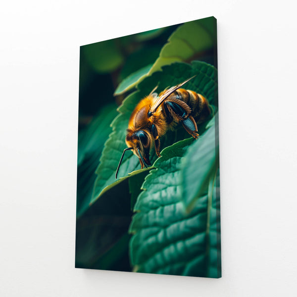 Emerald Leaf Bee Art | MusaArtGallery™