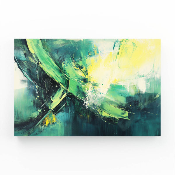 Emerald Surge Green Abstract Art | MusaArtGallery™