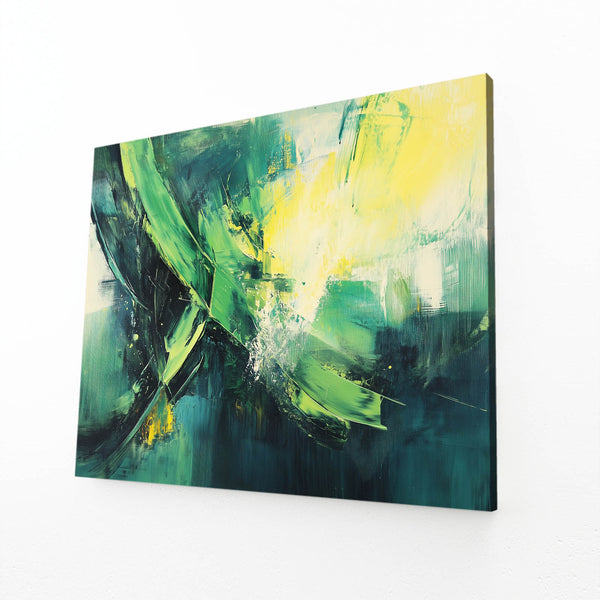 Emerald Surge Green Abstract Art | MusaArtGallery™