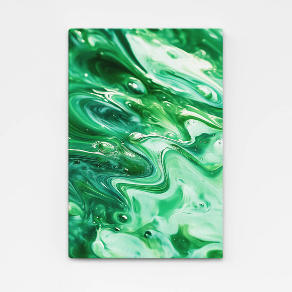 Emerald Swirl Green Abstract Art | MusaArtGallery™