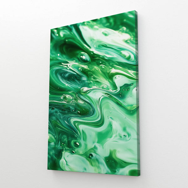 Emerald Swirl Green Abstract Art | MusaArtGallery™